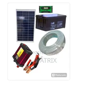 100w Solar Panel Kit + 50ah Battery + Inverter +Controller +50m Cable