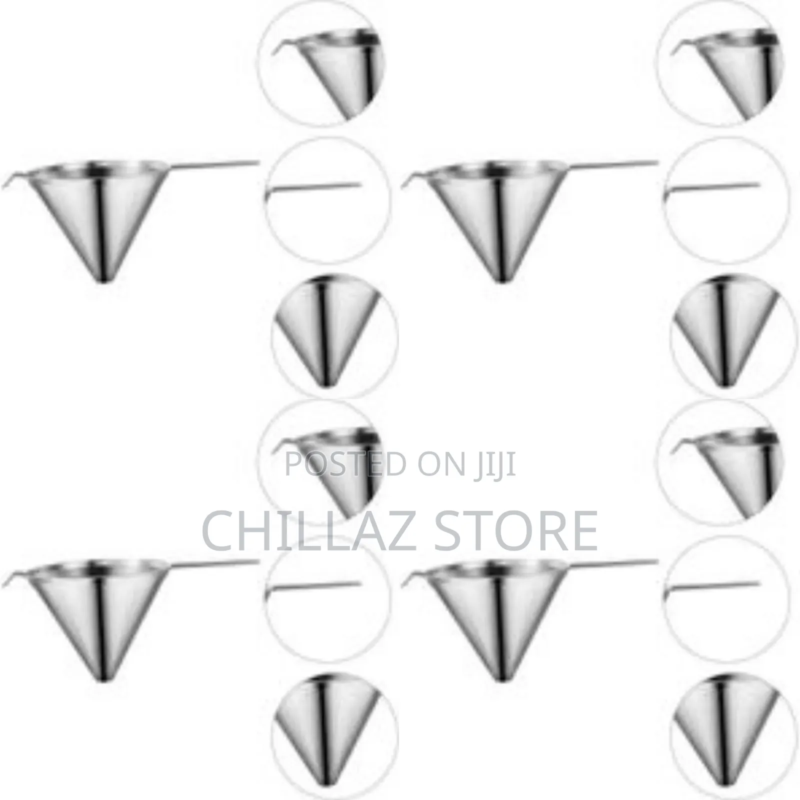 Stainless Steel Funnel With a Built in Strainer.