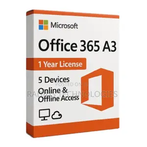 Microsoft Office 365 A3 – 1 Year, 5 Devices