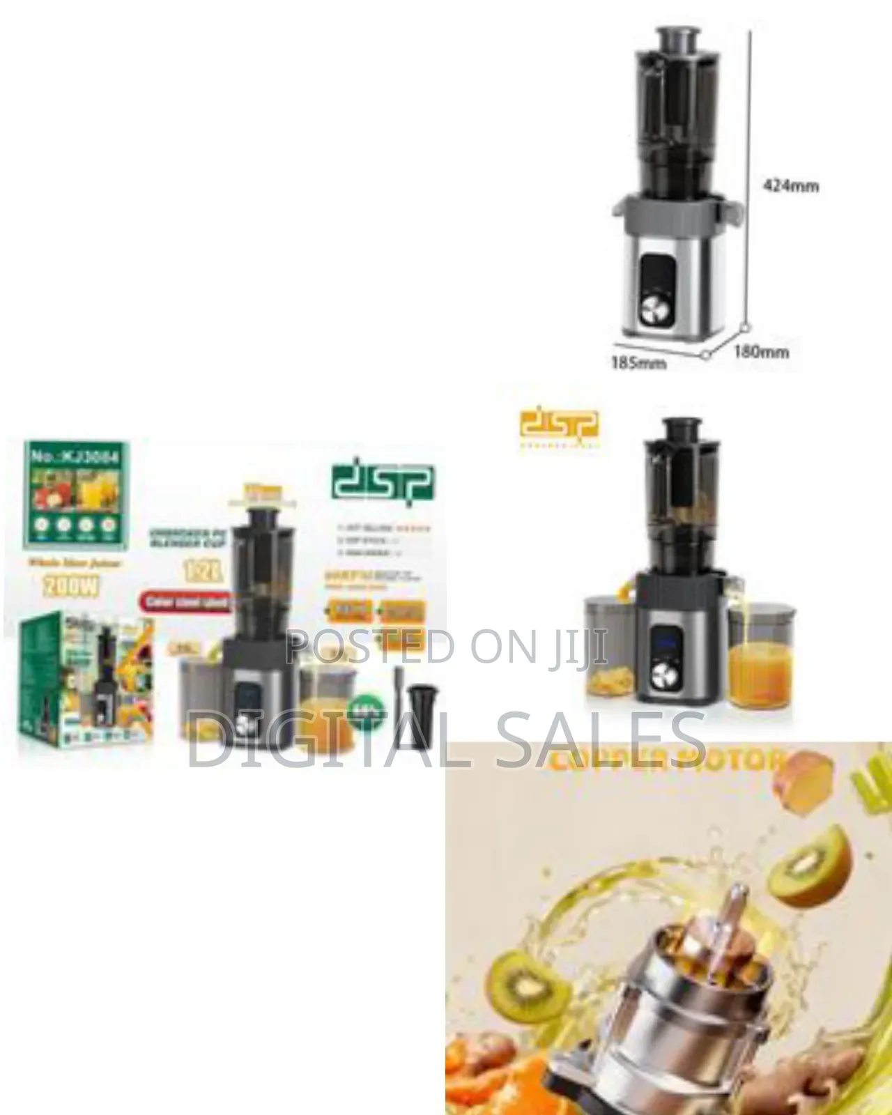DSP 200w Cold Press Juicer -1.2l Whole Slow Juicer Machines 0