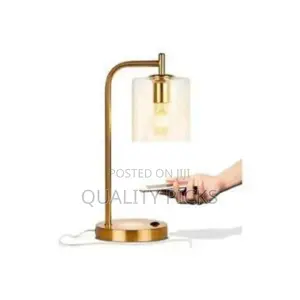 3-Way Dimmable Industrial Table Lamp With 2 Usb Ports and Outlets