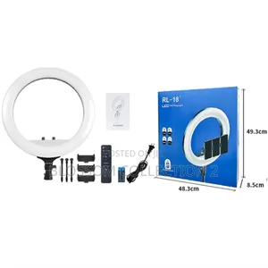 18 Inch Led Ringlight Kit With Phone Holder Adjustable Color