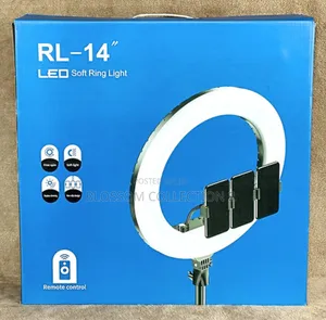 14 Inch Led Ringlight Kit, Phone Holder Adjustable Color Temperature