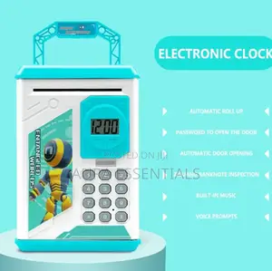 Kids Electronic Mini Atm Piggy Bank With Finger Print