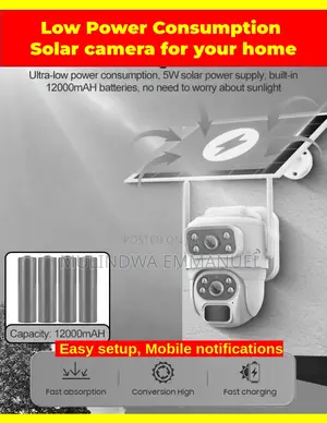 Security Video Surveillance Solar Camera, Very Strong Inbuilt Battery
