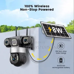 V380 Solar Powered Camera 4g Network, 12mp -360° Rotation Auto Trackin