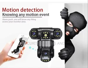 V380 Solar Powered Camera 4g Network, 12mp -360° Rotation Auto Trackin