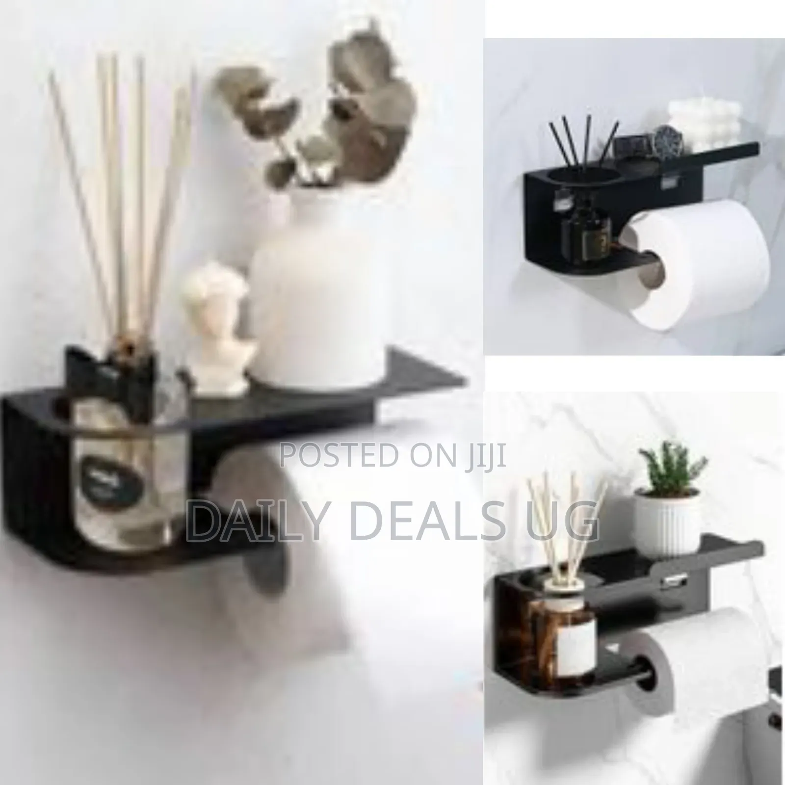 Wall Mounted Toilet Paper Holder With Shelf