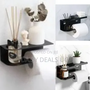 Wall Mounted Toilet Paper Holder With Shelf