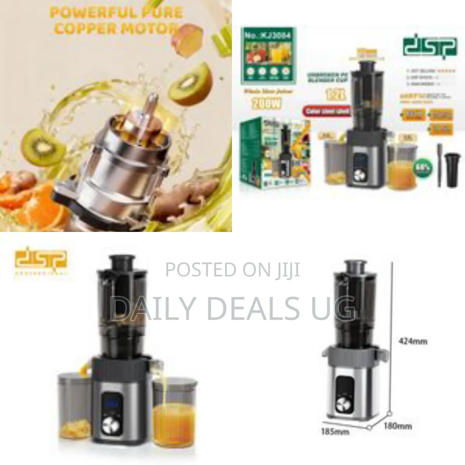 DSP 200w Cold Press Juicer -1.2l Whole Slow Juicer Machines