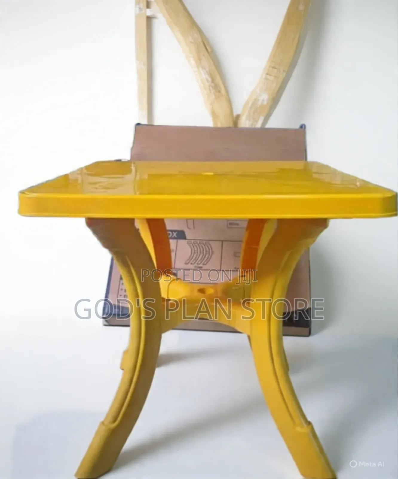Mango Yellow Plastic Table Plastic Table 4people