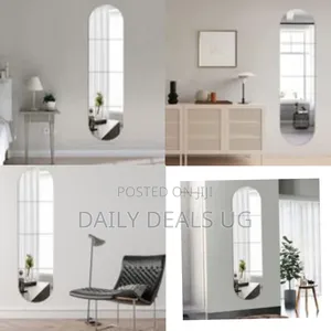 Oval Full Length Mirror Wall Stickers, Removable Square Acrylic Mirror