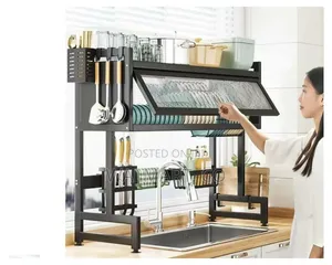 Over the Sink Stainless Steel Dish Drying Rack
