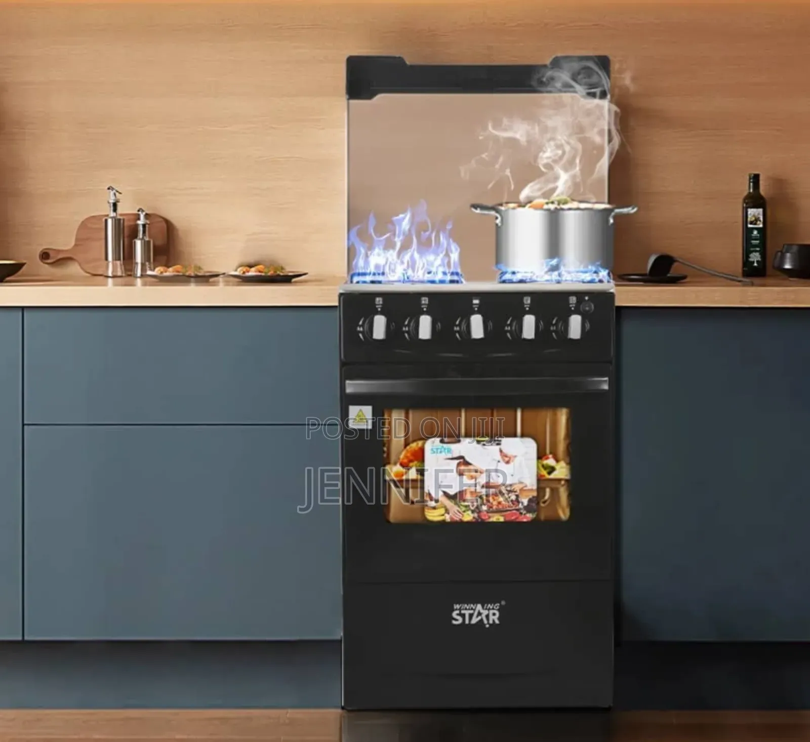 Winning Star 4-Burner Gas Stove With an Oven