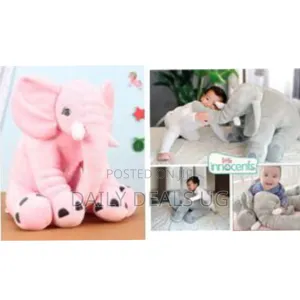 Fibre Filled Stuffed Animal Elephant Baby Pillow With Ball Soft Toy