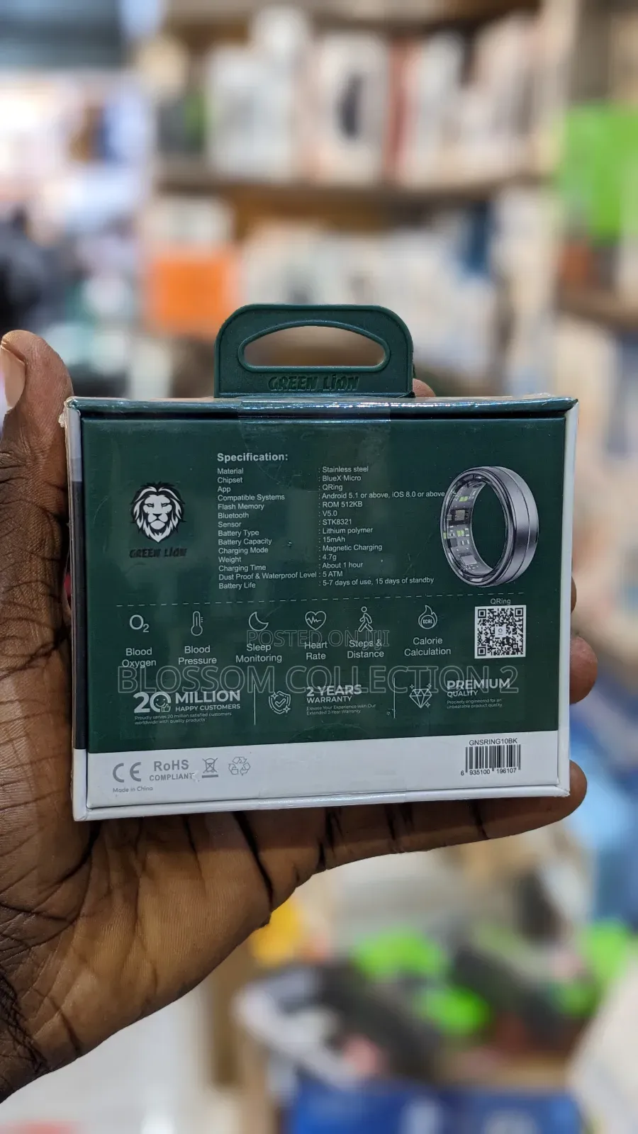 Green Lion Smart Ring Health Tracker