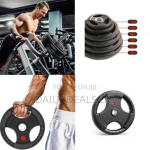 20kgs 2 Piece of Rubber Coated Hand Grip Bumper Weight Plate Discs