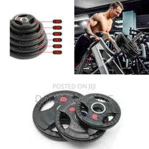 5kgs 2 Piece of Rubber Coated Hand Grip Bumper Weight Plate Discs