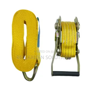 Heavy Duty Yellow Cargo Lashing Strap 2 Inches by 10 Meters Long