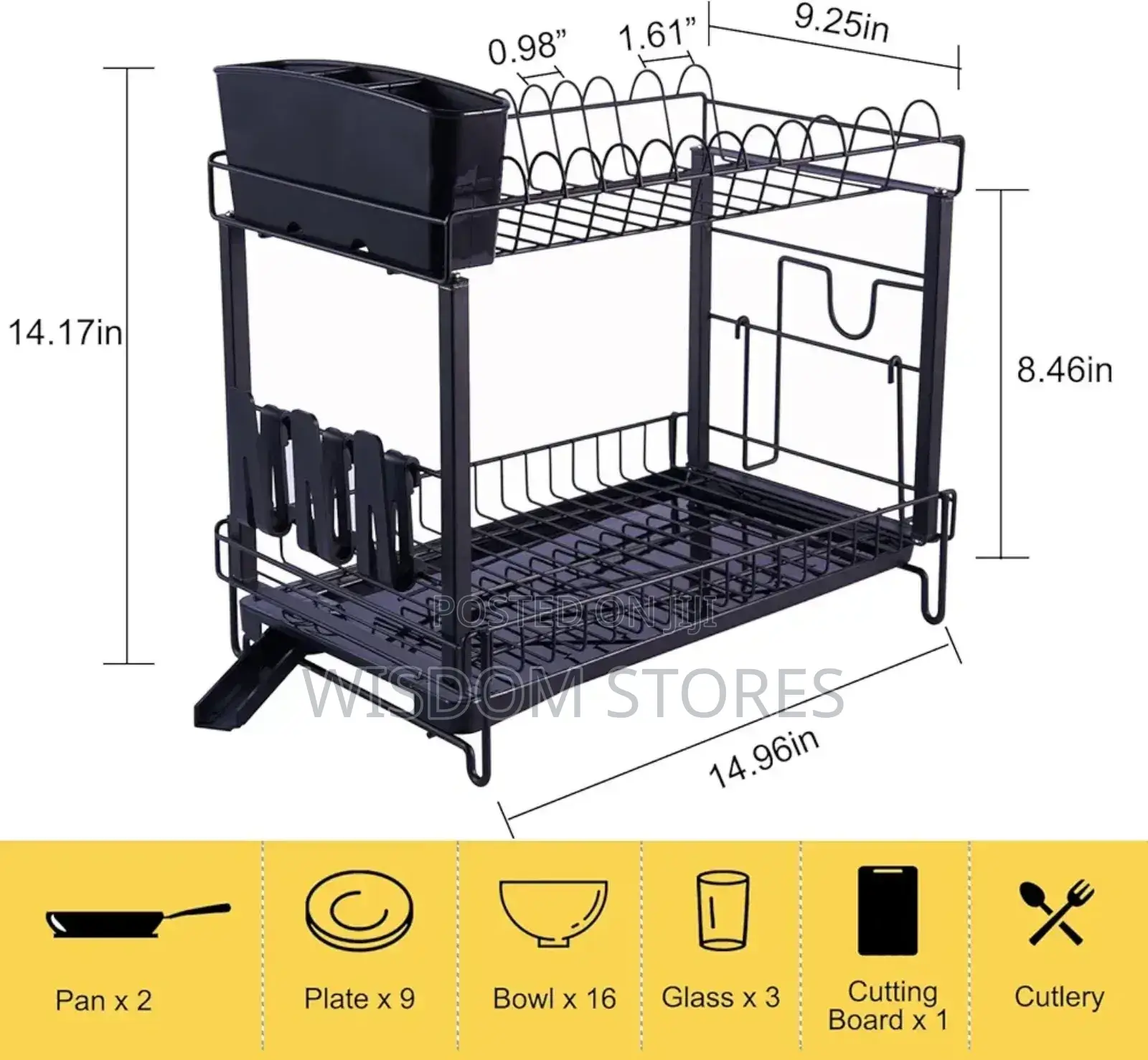 Dish Rack With Drainer