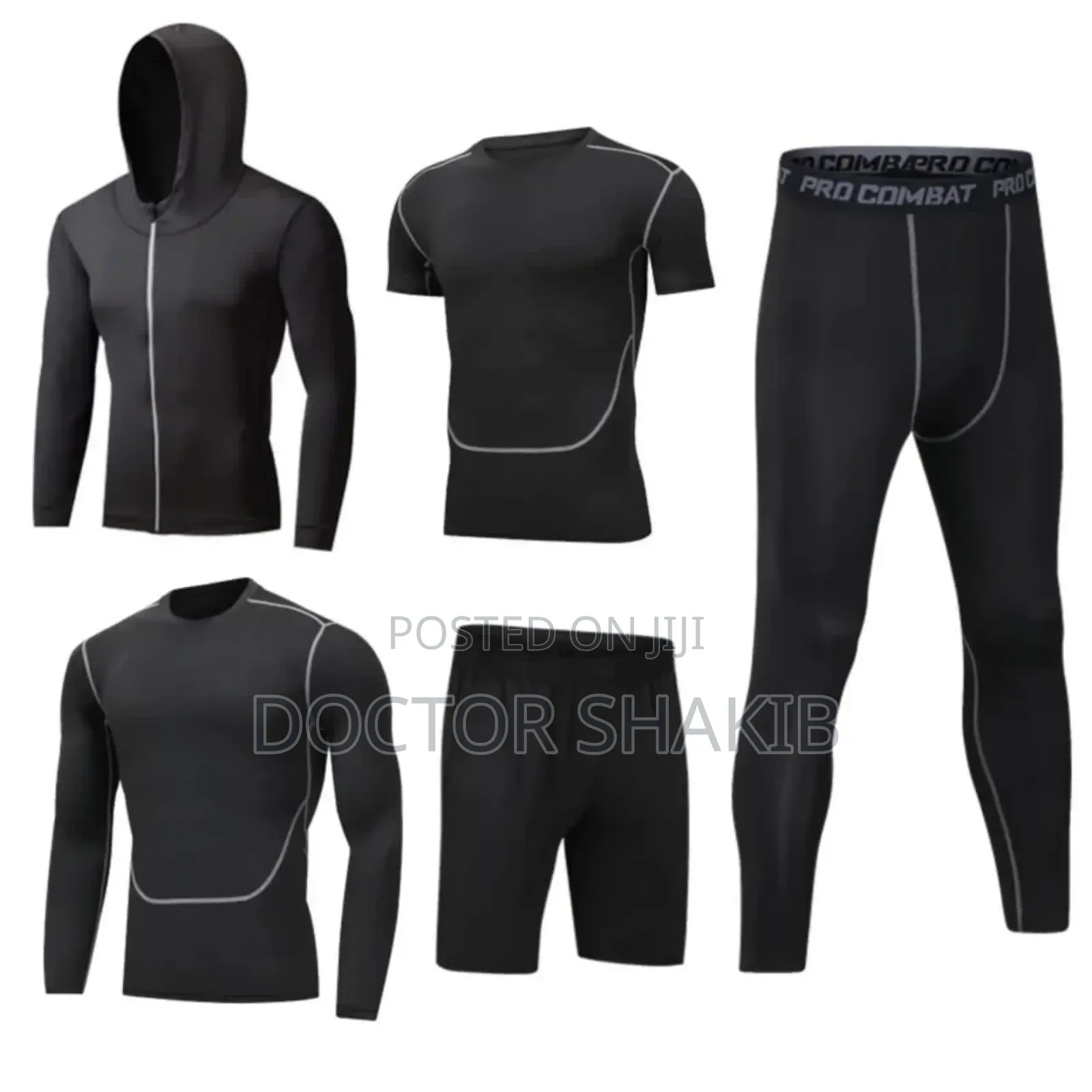 Men's 5-Piece Compression Athletic Wear Set