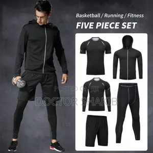 Men's 5-Piece Compression Athletic Wear Set