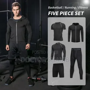 Men's 5-Piece Compression Athletic Wear Set