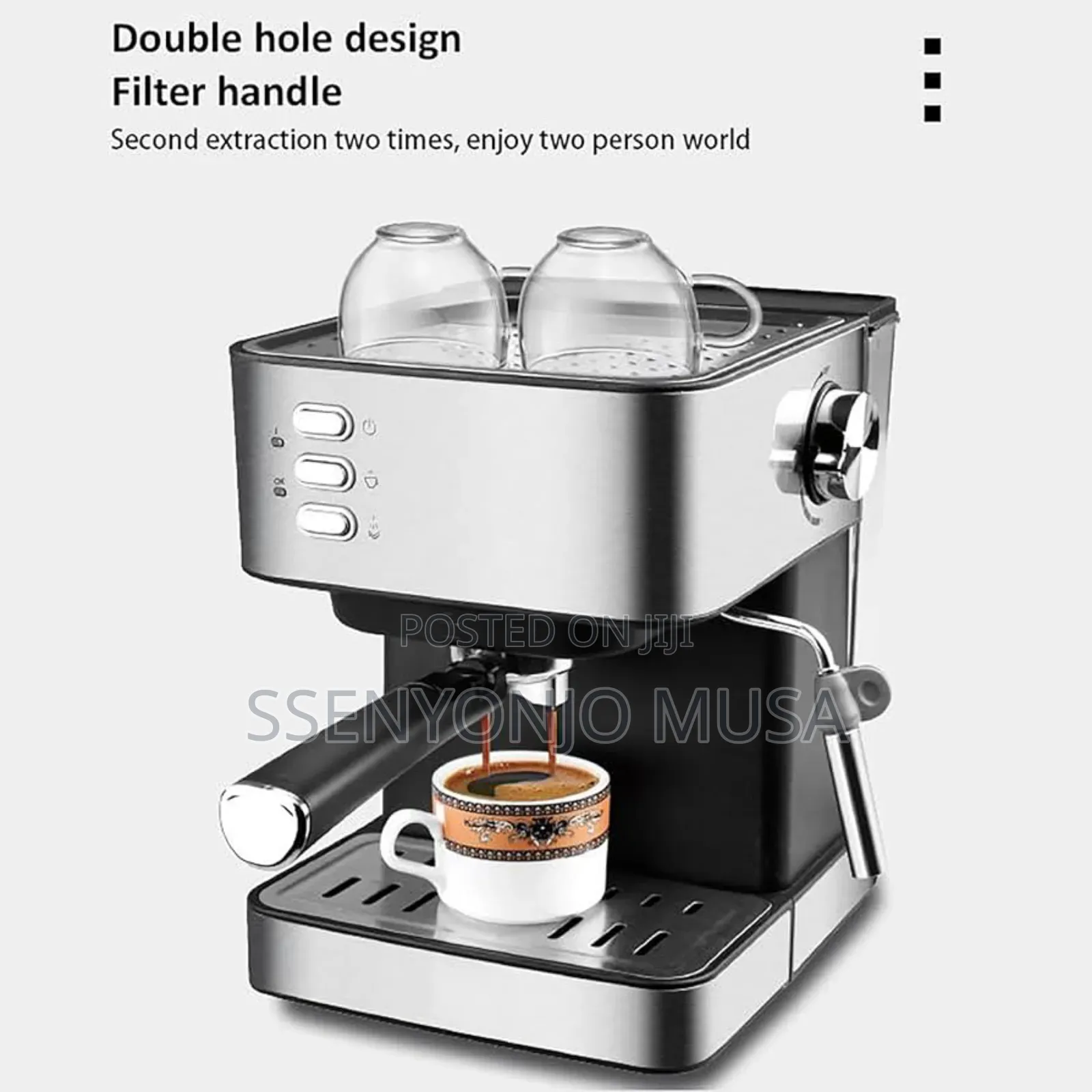 DSP Coffee Machine With 15 Bar Pump Stainless Steel