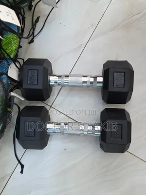 A Pair of 5kg Hex Dumbells