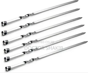 6pcs Stainless Steel BBQ Skewers
