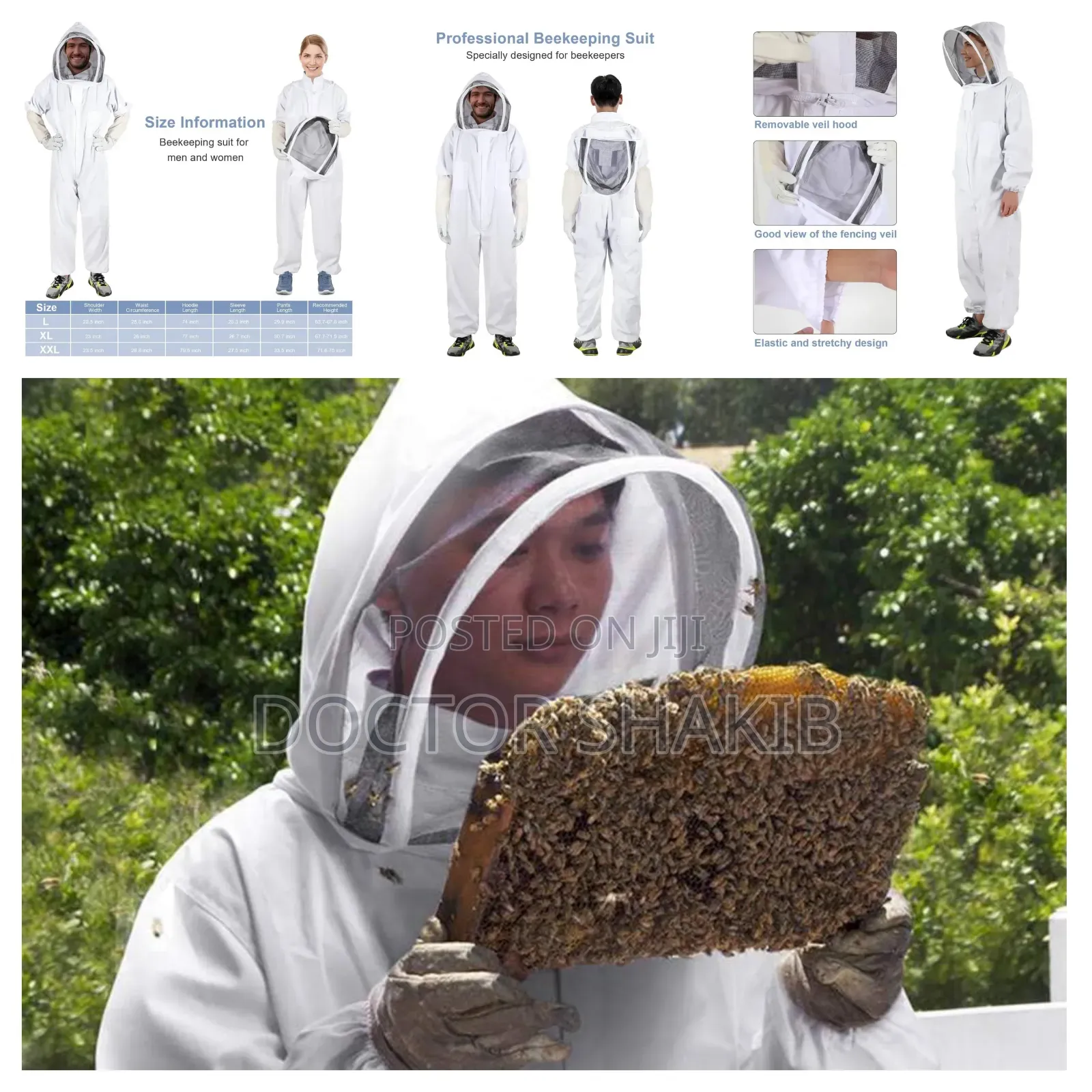 Bee Keeping Protective Suit With Gloves
