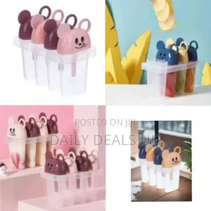 4 Set Reusable Ice Pop Makers, Popsicle Frozen Candy Lolly