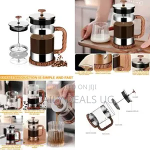 Haus Roland Glass Fench Press Coffee Maker With Stainless Steel Filter