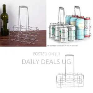 Portable Decdeal Metal Beer Carrier 6 Bottle Rack Countertop
