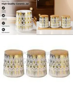 Ceramic Jars for Kitchen Tea Sugar Coffee Cereal Storage Canisters