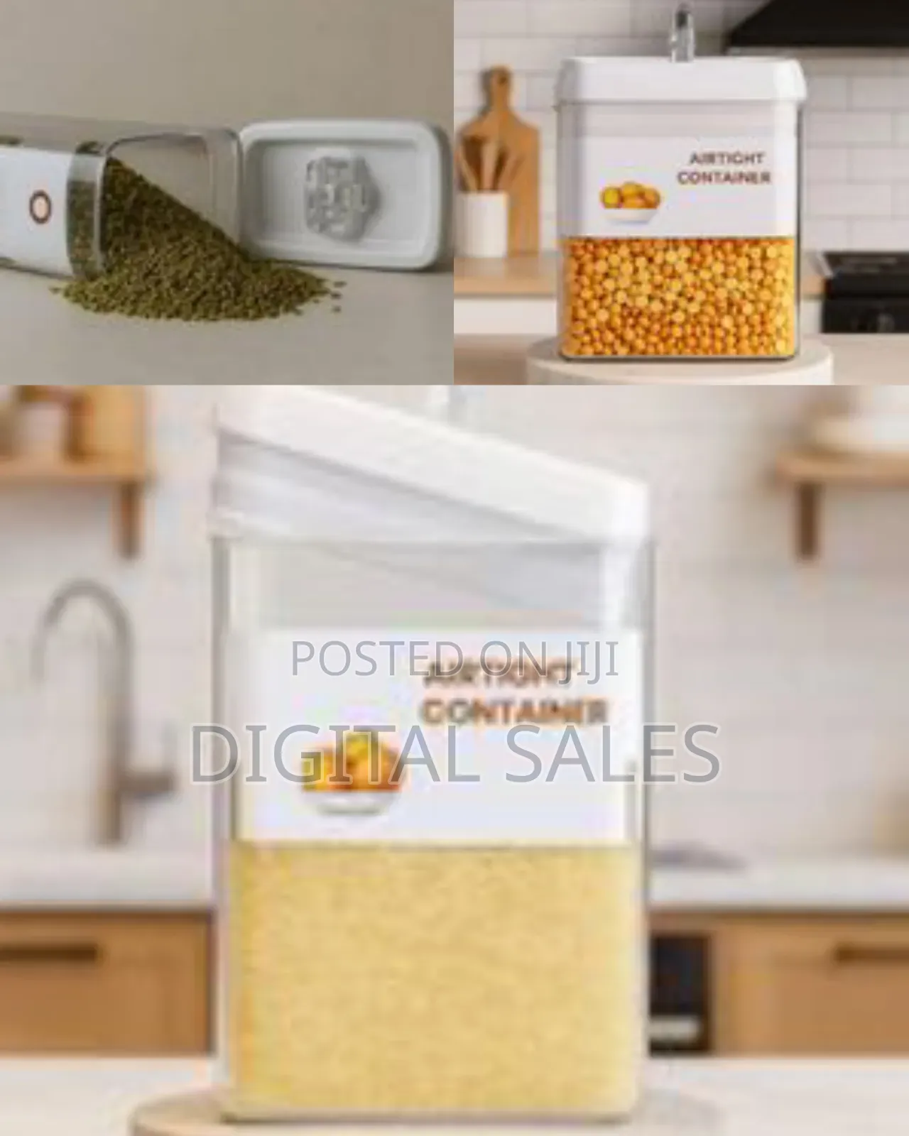 2.8 Liter Twist 'N Lock Airtight Square Plastic Canister