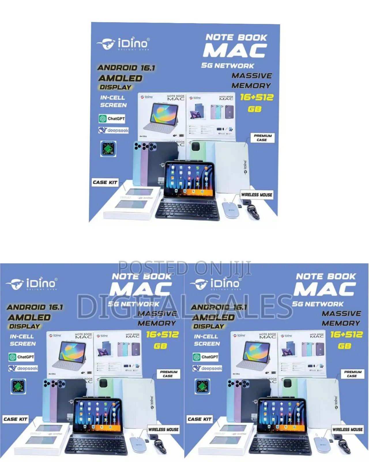 Idino Notebook Mac Tablet Pc iPad 10 Inch High Definition Display