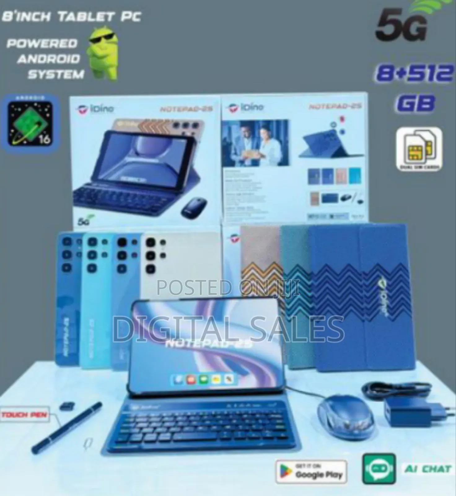 Idino Notepad-25 Tablet Pc iPad 8 Inch High Definition Display