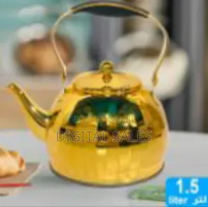 3 Litre Gold Stove Top Whistling Kettle Stainless Steel Mirror Finish