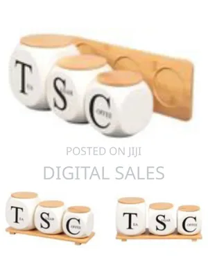 Modern Ceramic 3-Pack Airtight Jars Porcelain Canisters With Airtight