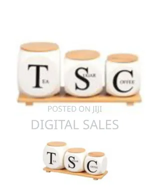 Modern Ceramic 3-Pack Airtight Jars Porcelain Canisters With Airtight