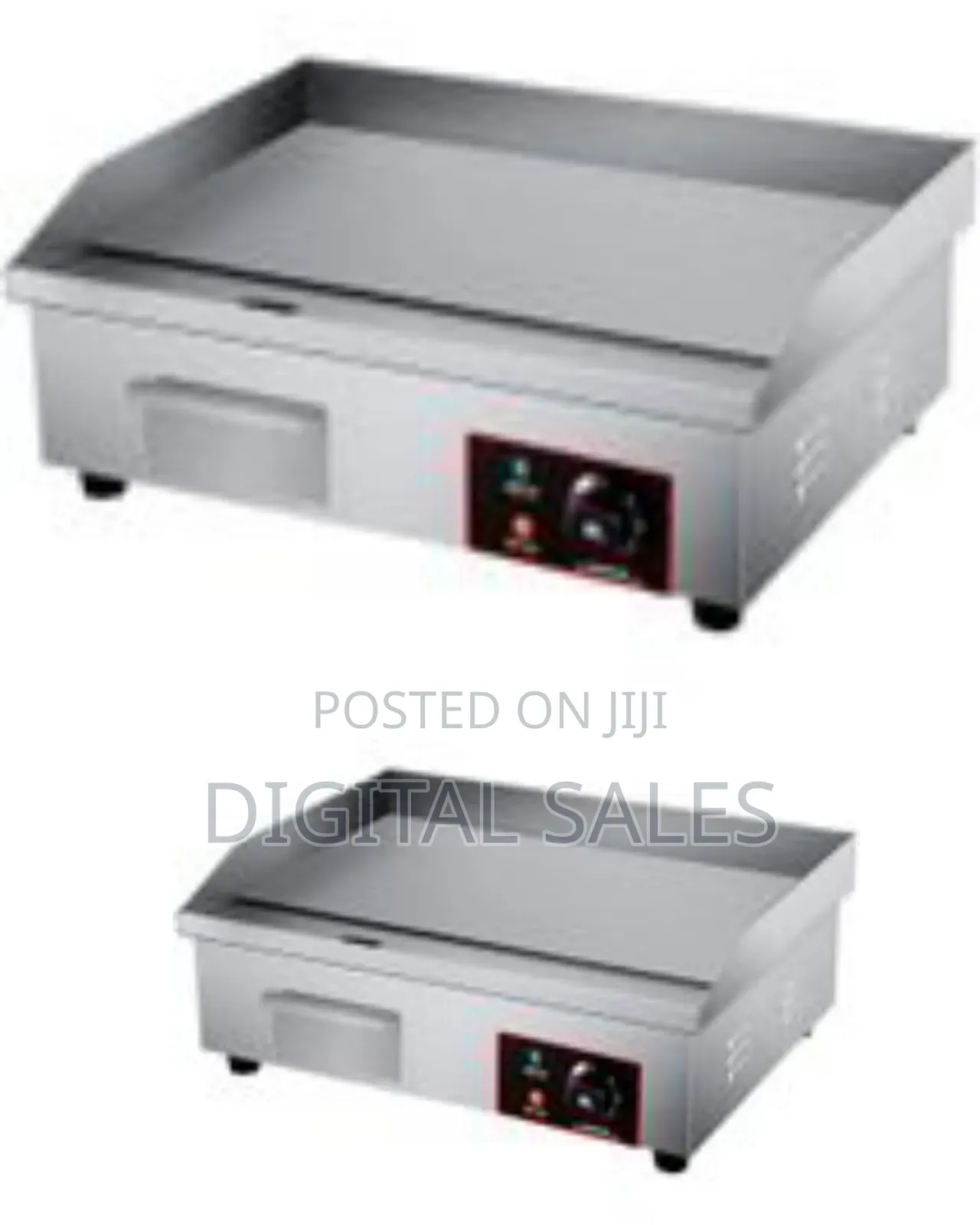 Electric Countertop Flat Top Griddle, Commercial Stainless Steel