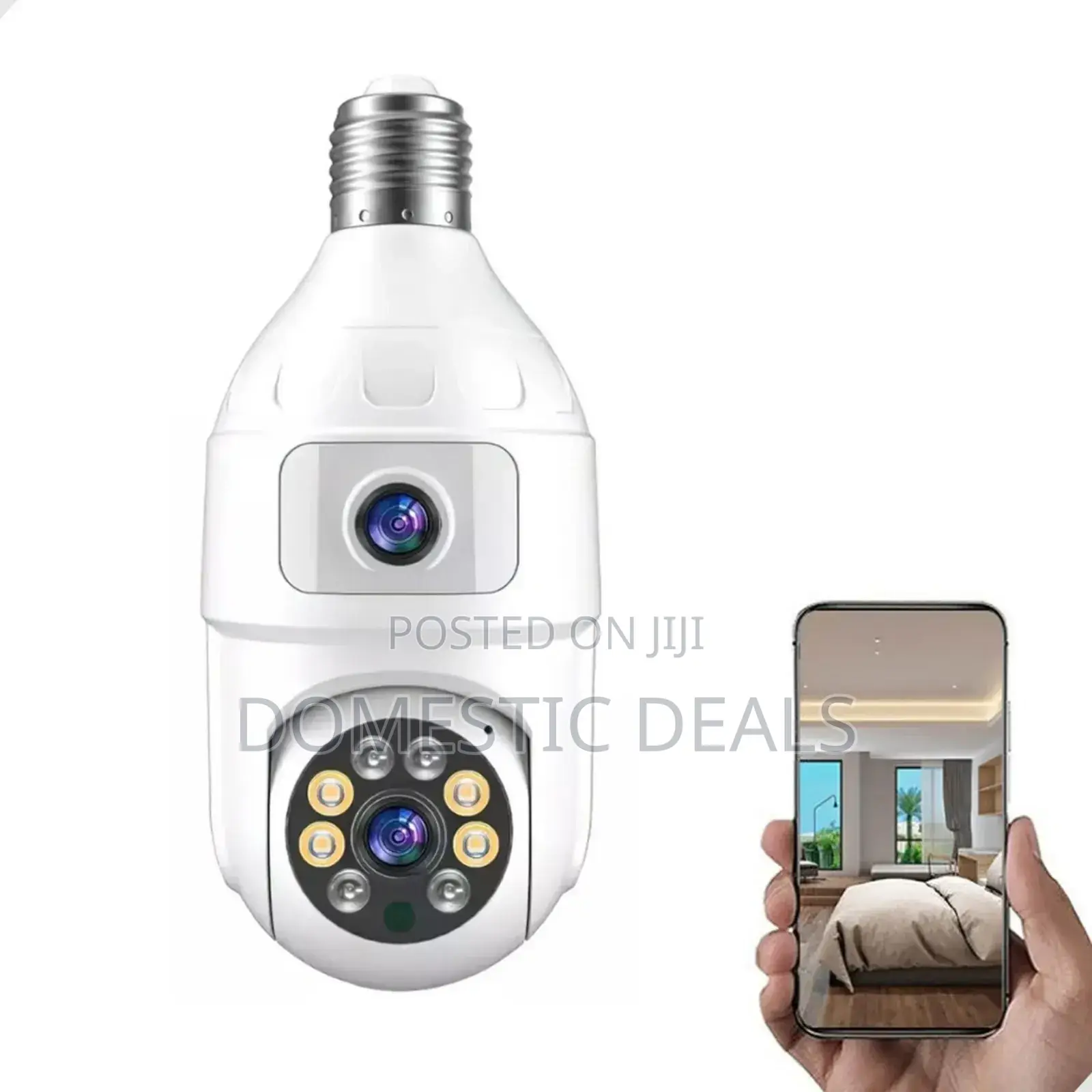 Dual Camera Light Bulb Wireless Security Camera