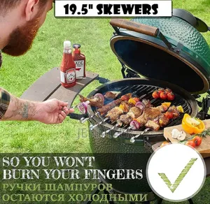 6pcs Stainless Steel BBQ Skewers