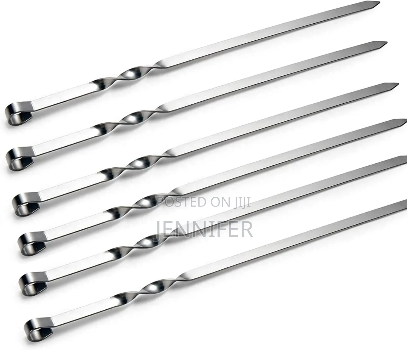 6pcs Stainless Steel BBQ Skewers