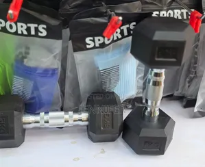 A Pair of 5kg Hex Dumbells
