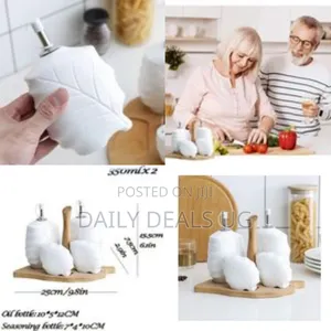 Ceramic Olive Oil and Vinegar Bottle Pot Dispenser Sauce Dust-Proof