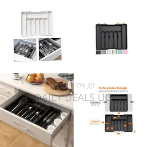 Large Silverware Drawer Organizer, Expandable Utensil Tray for Kitchen