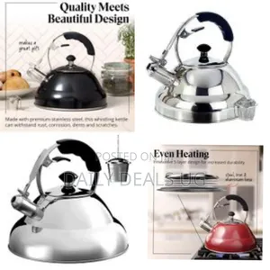 6 Litre Stove Top Whistling Kettle Stainless Steel Mirror