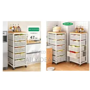 Mesh Kitchen Vegetable Cabinet Storage Rack Organizer Cart 5 Layers